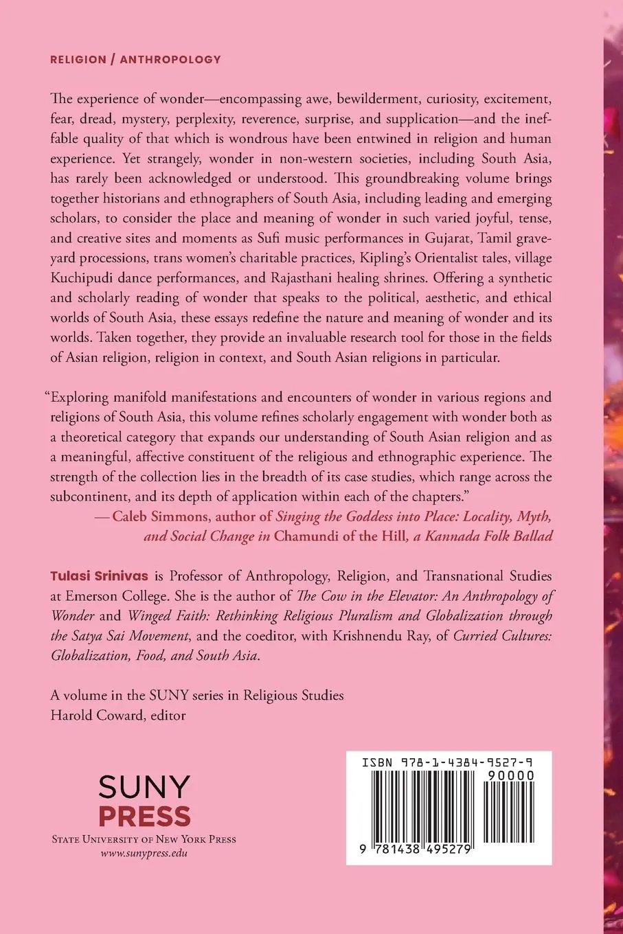 Rückseite: 9781438495279 | Wonder in South Asia | Histories, Aesthetics, Ethics | Tulasi Srinivas