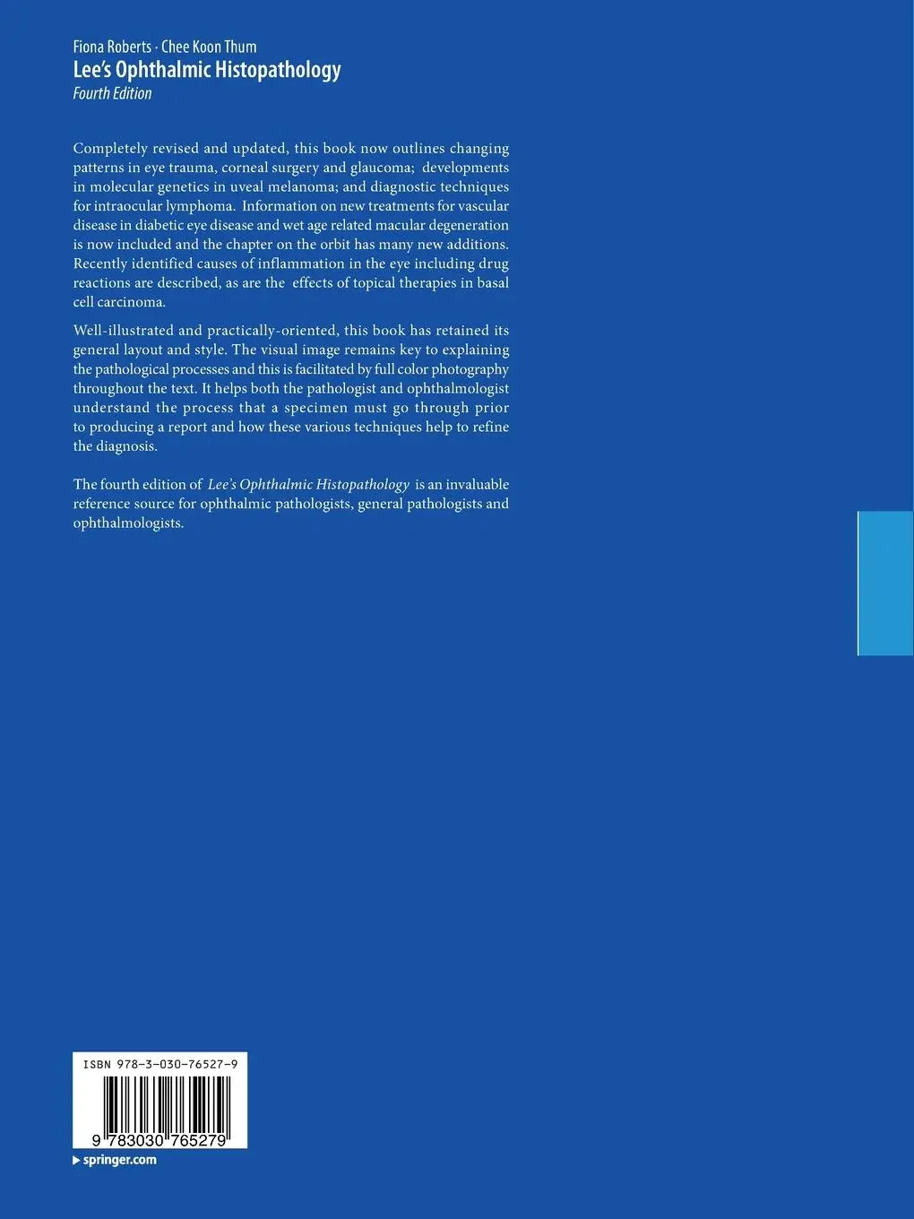 Rückseite: 9783030765279 | Lee's Ophthalmic Histopathology | Fiona Roberts (u. a.) | Taschenbuch