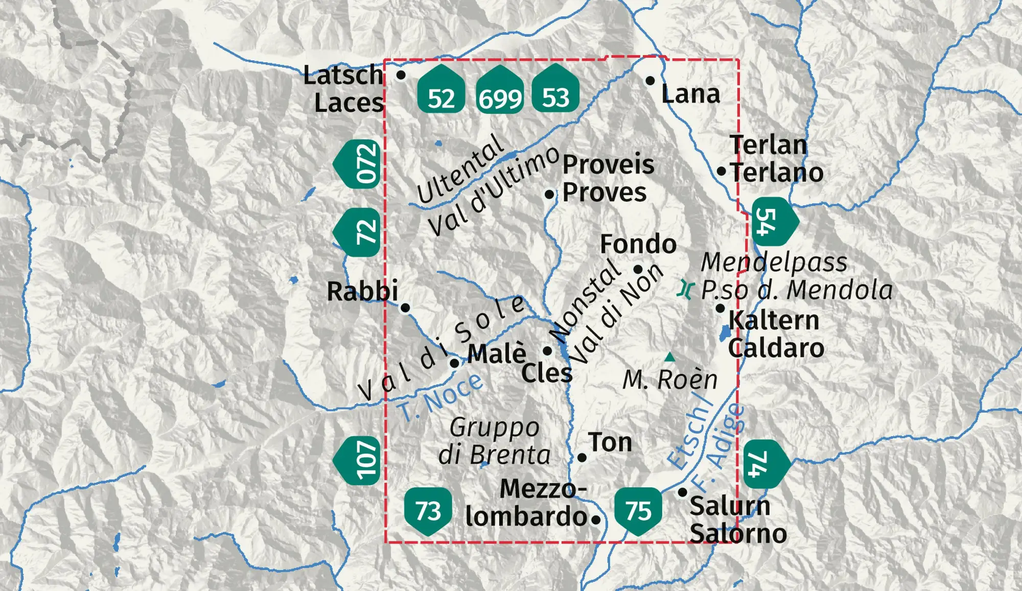 Bild: 9783991545279 | KOMPASS Wanderkarte 95 Nonstal, Mendelpass, Val di Non, Passo della...