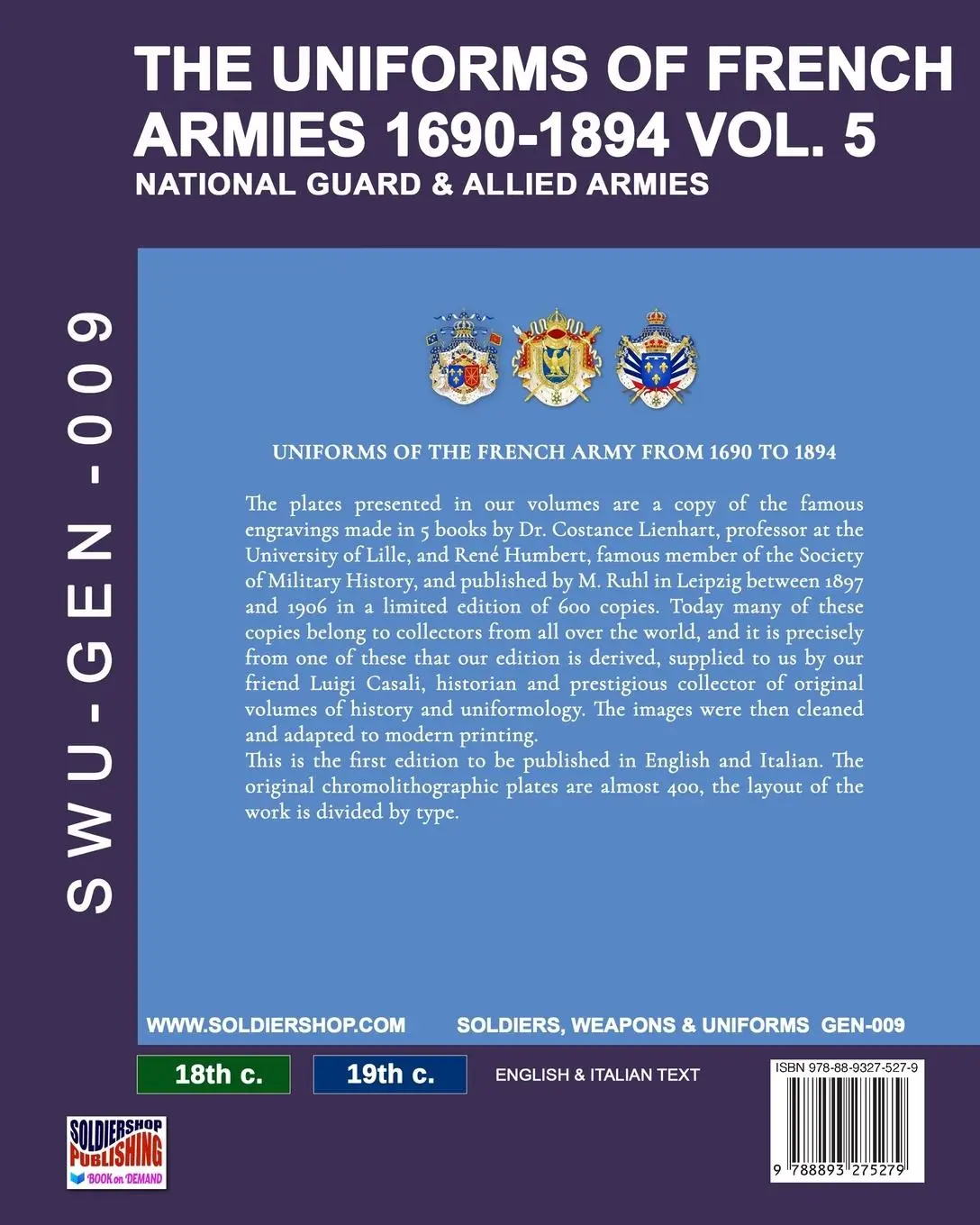 Rückseite: 9788893275279 | The uniforms of French armies 1690-1894 - Vol. 5 | Lienhart (u. a.)