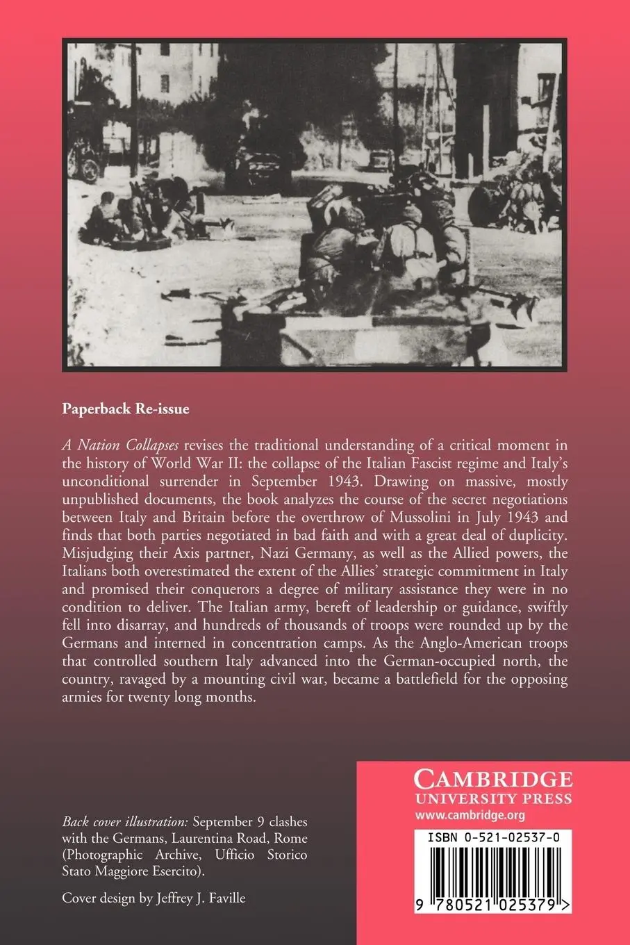 Rückseite: 9780521025379 | A Nation Collapses | The Italian Surrender of September 1943 | Rossi