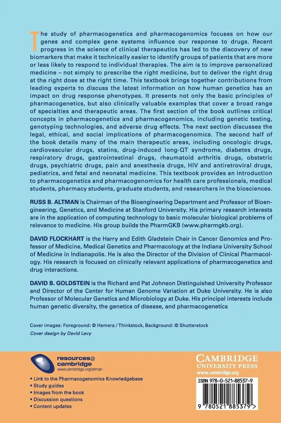 Rückseite: 9780521885379 | Principles of Pharmacogenetics and Pharmacogenomics | Altman (u. a.)