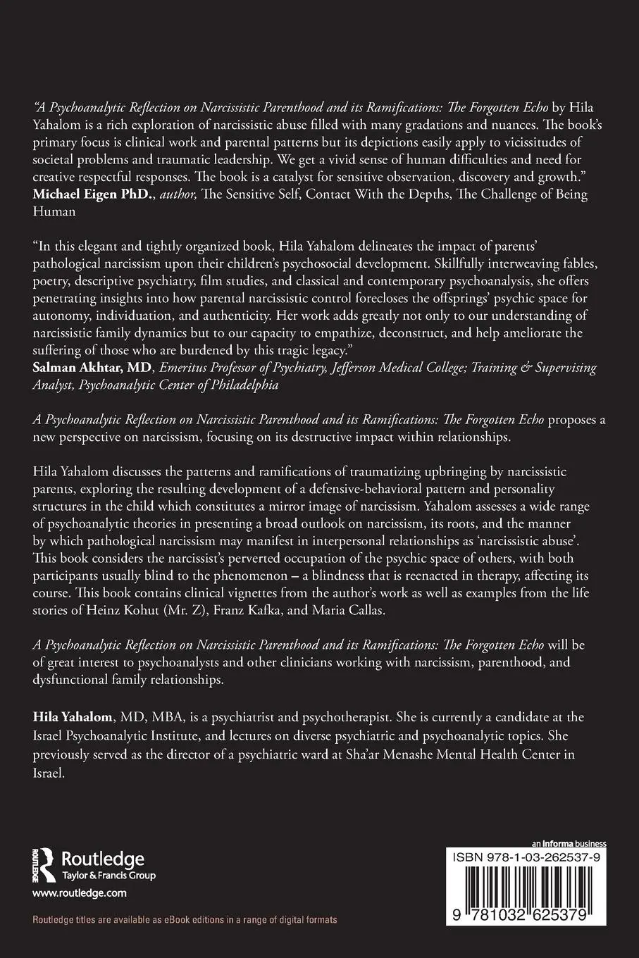 Rückseite: 9781032625379 | A Psychoanalytic Reflection on Narcissistic Parenthood and its...