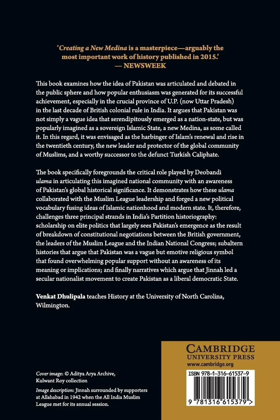 Rückseite: 9781316615379 | Creating a New Medina | Venkat Dhulipala | Taschenbuch | Englisch