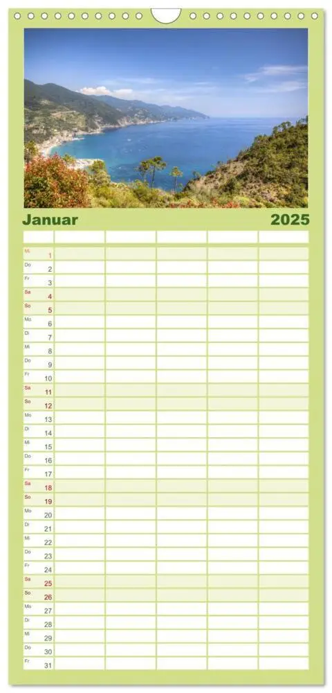 Bild: 9783457095379 | Familienplaner 2025 - Italienische Riviera Cinque Terre mit 5...