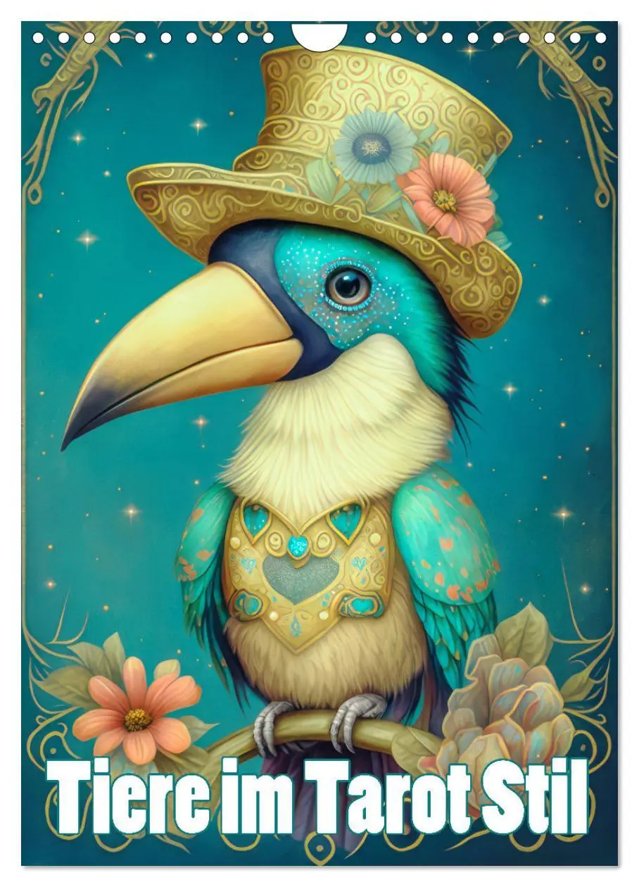 Cover: 9783516325379 | Tiere im Tarot Stil (Wandkalender 2026 DIN A4 hoch), CALVENDO...