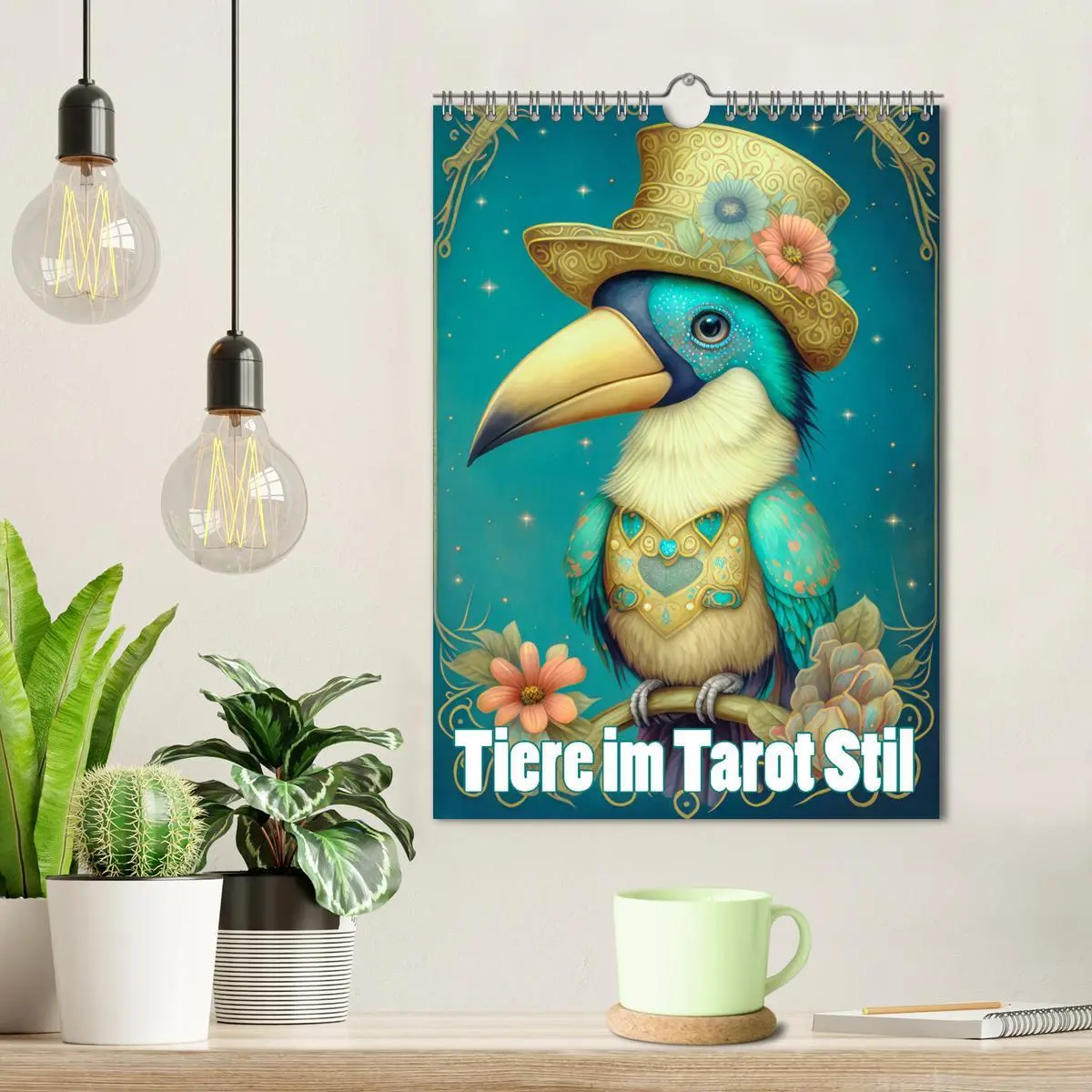 Bild: 9783516325379 | Tiere im Tarot Stil (Wandkalender 2026 DIN A4 hoch), CALVENDO...