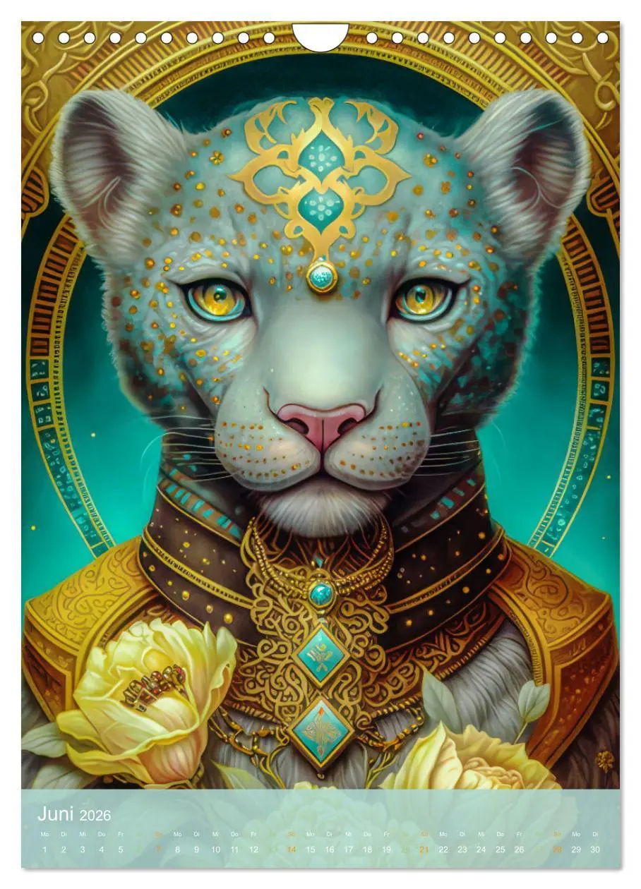 Bild: 9783516325379 | Tiere im Tarot Stil (Wandkalender 2026 DIN A4 hoch), CALVENDO...