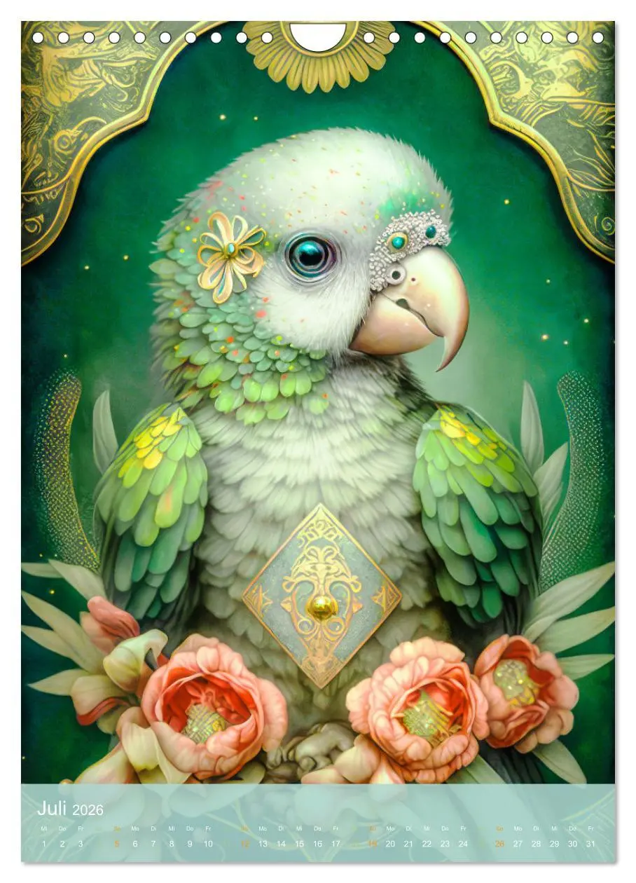 Bild: 9783516325379 | Tiere im Tarot Stil (Wandkalender 2026 DIN A4 hoch), CALVENDO...