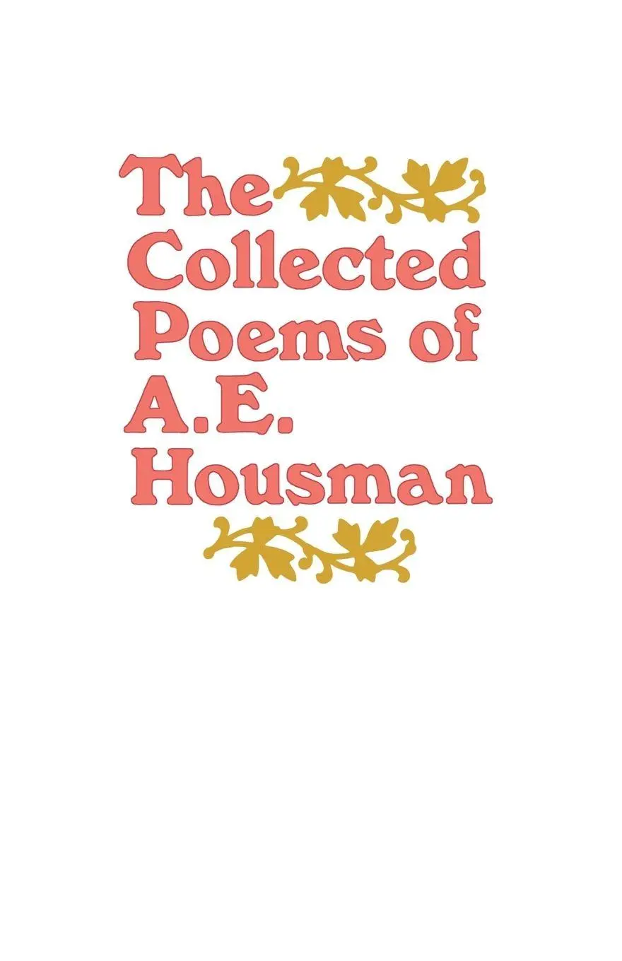 Cover: 9780805005479 | The Collected Poems of A. E. Housman | A. E. Housman | Taschenbuch