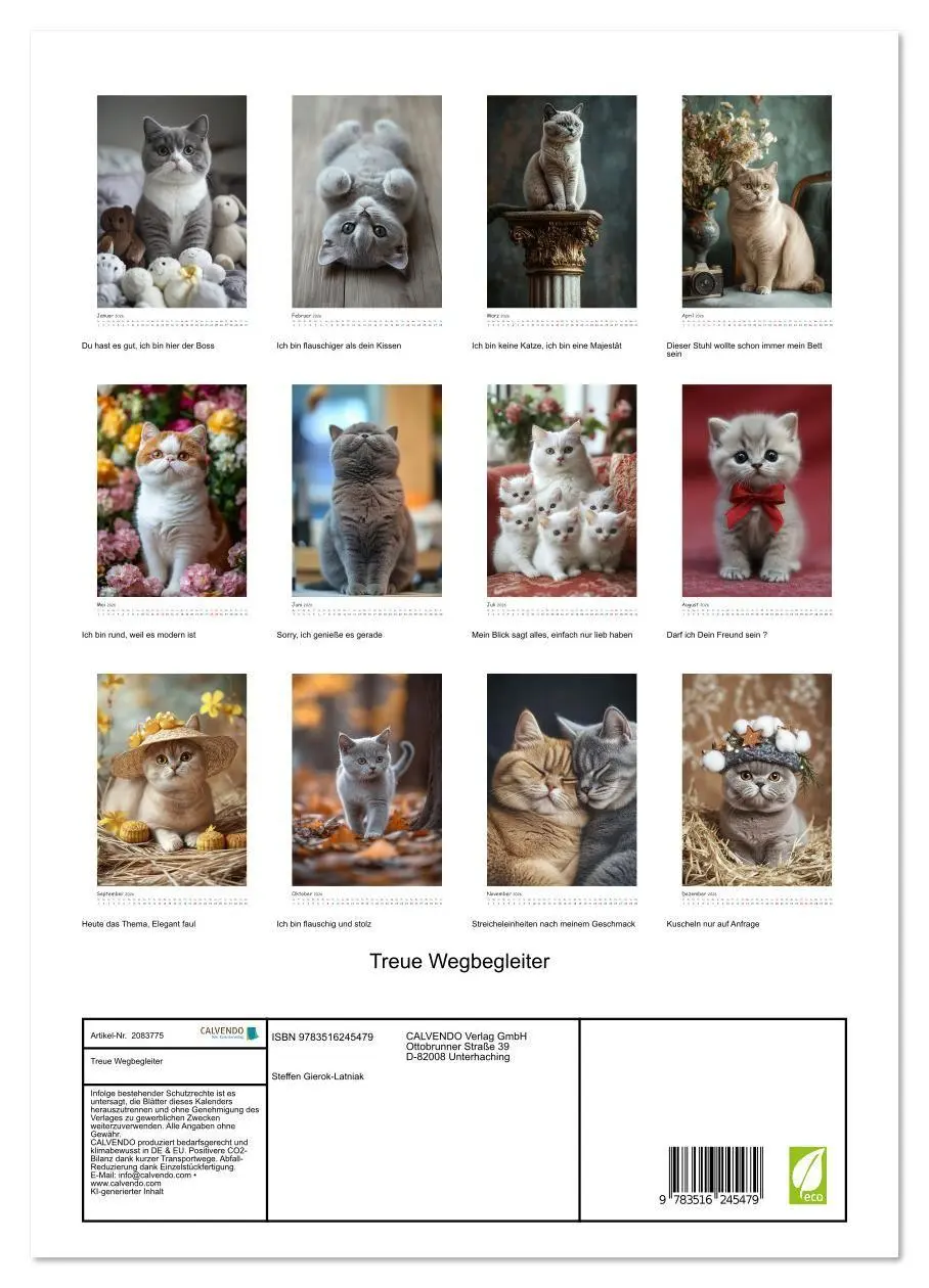 Bild: 9783516245479 | Treue Wegbegleiter (hochwertiger Premium Wandkalender 2026 DIN A2...