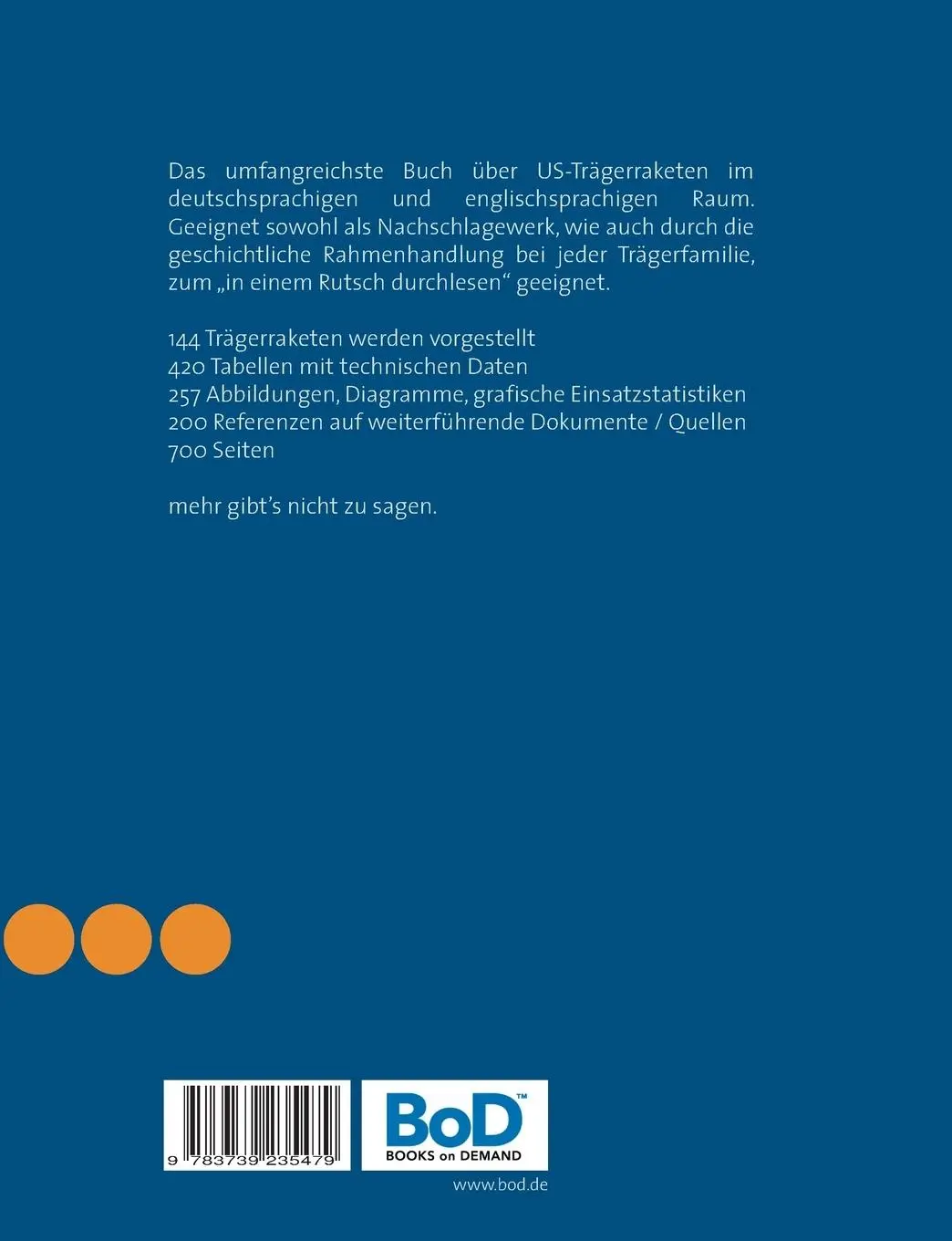 Rückseite: 9783739235479 | US-Trägerraketen | Bernd Leitenberger | Taschenbuch | 700 S. | Deutsch