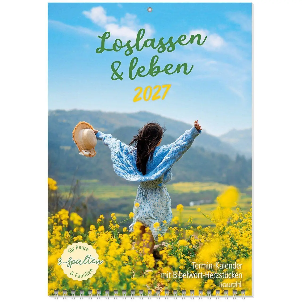 Cover: 9783754845479 | Loslassen &amp; leben 2027 | Termin-Kalender mit Bibelwort-Herzstücken