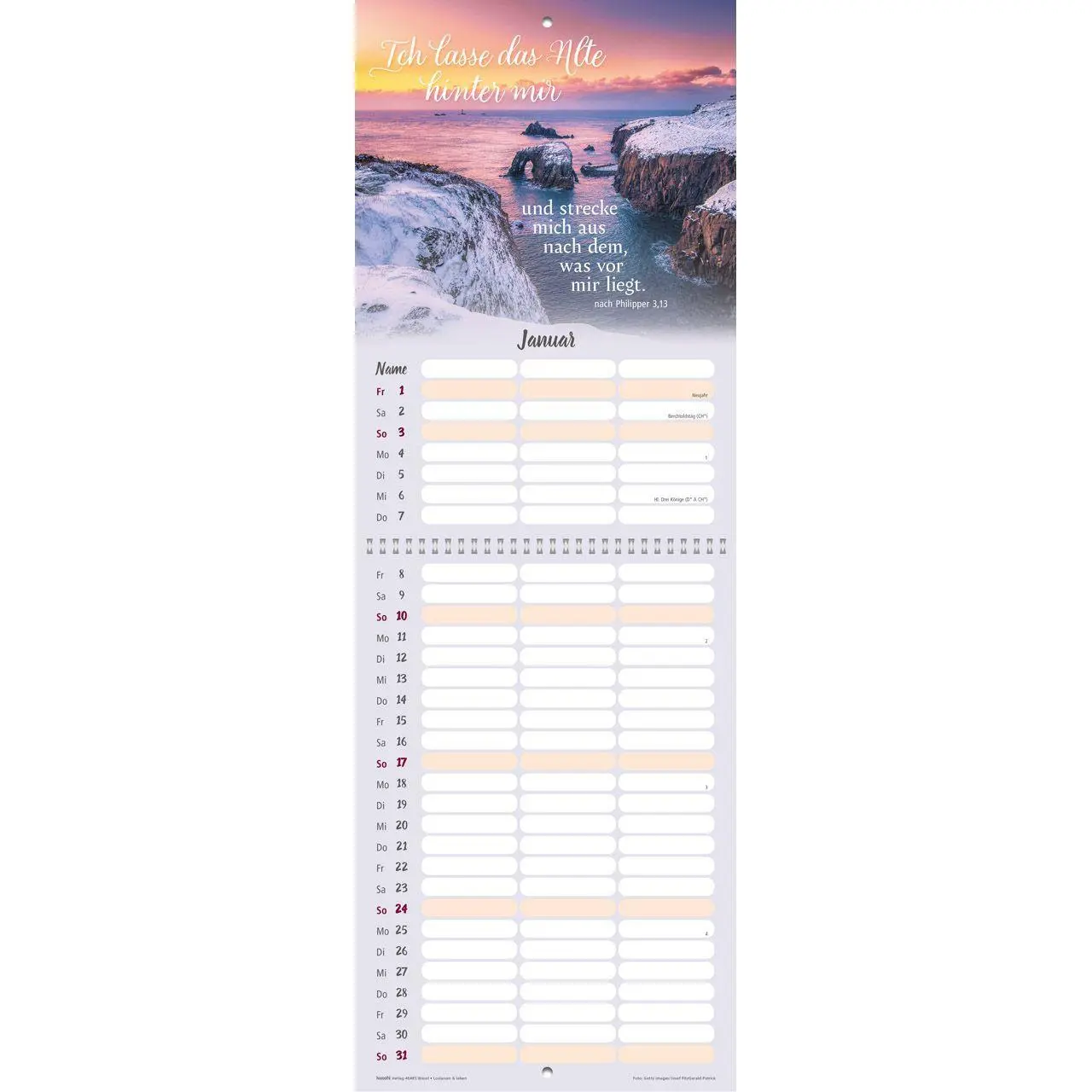 Bild: 9783754845479 | Loslassen &amp; leben 2027 | Termin-Kalender mit Bibelwort-Herzstücken