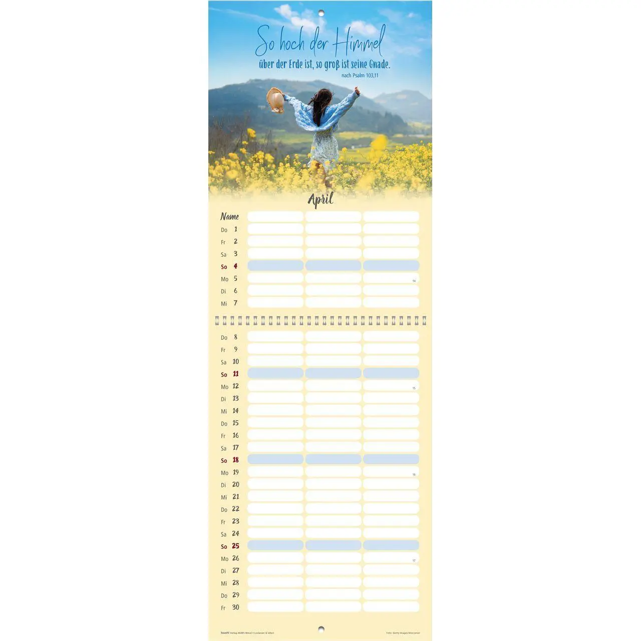 Bild: 9783754845479 | Loslassen &amp; leben 2027 | Termin-Kalender mit Bibelwort-Herzstücken