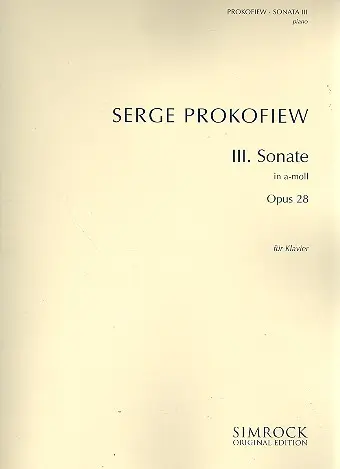 Cover: 9790221105479 | Piano Sonata No. 3 in A Minor op. 28 | from old sketchbooks | Frey