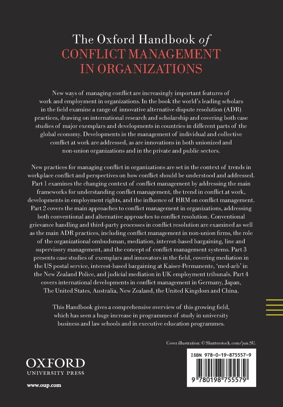 Rückseite: 9780198755579 | The Oxford Handbook of Conflict Management in Organizations | Buch