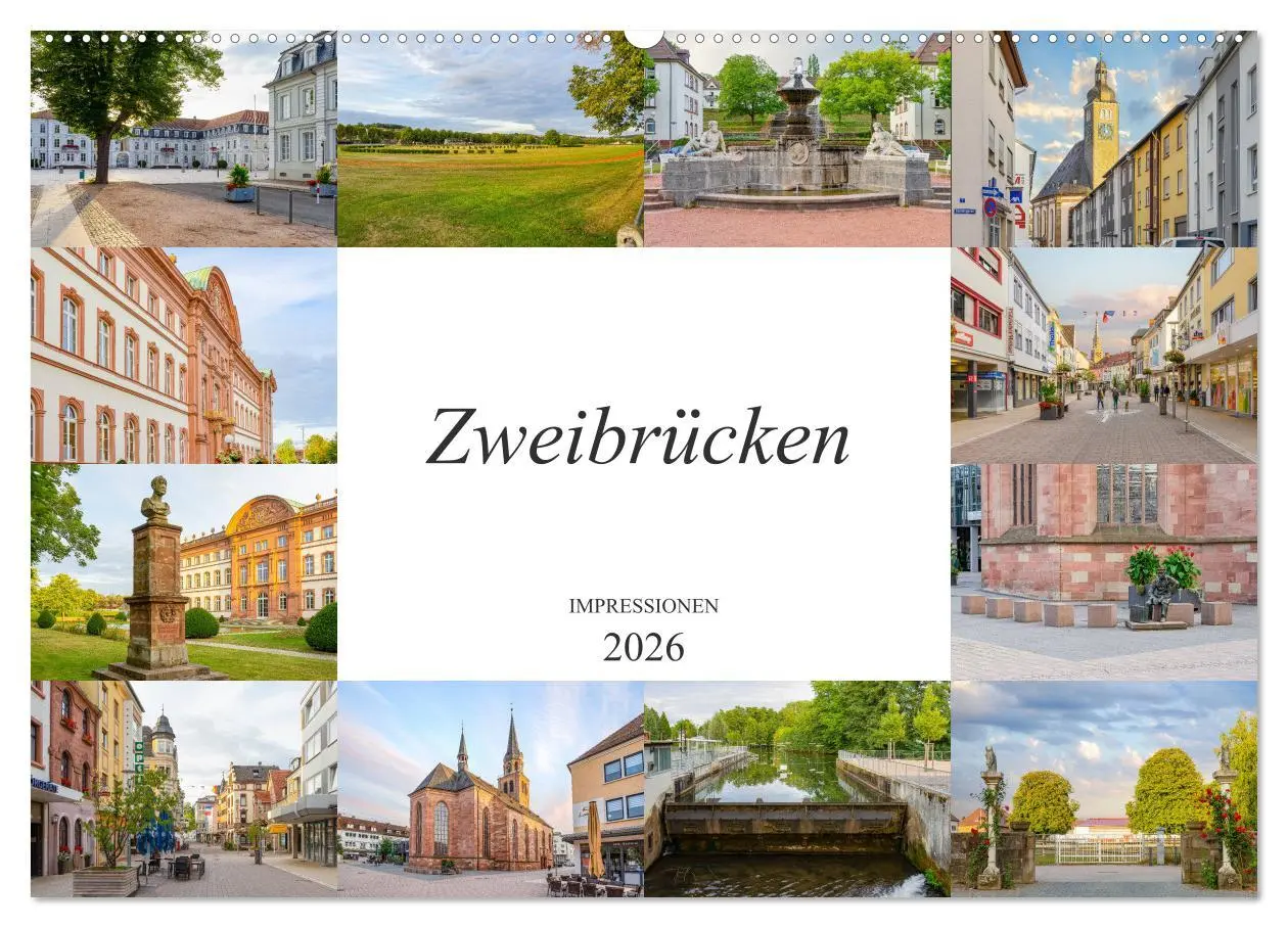 Cover: 9783457765579 | Zweibrücken Impressionen (Wandkalender 2026 DIN A2 quer), CALVENDO...