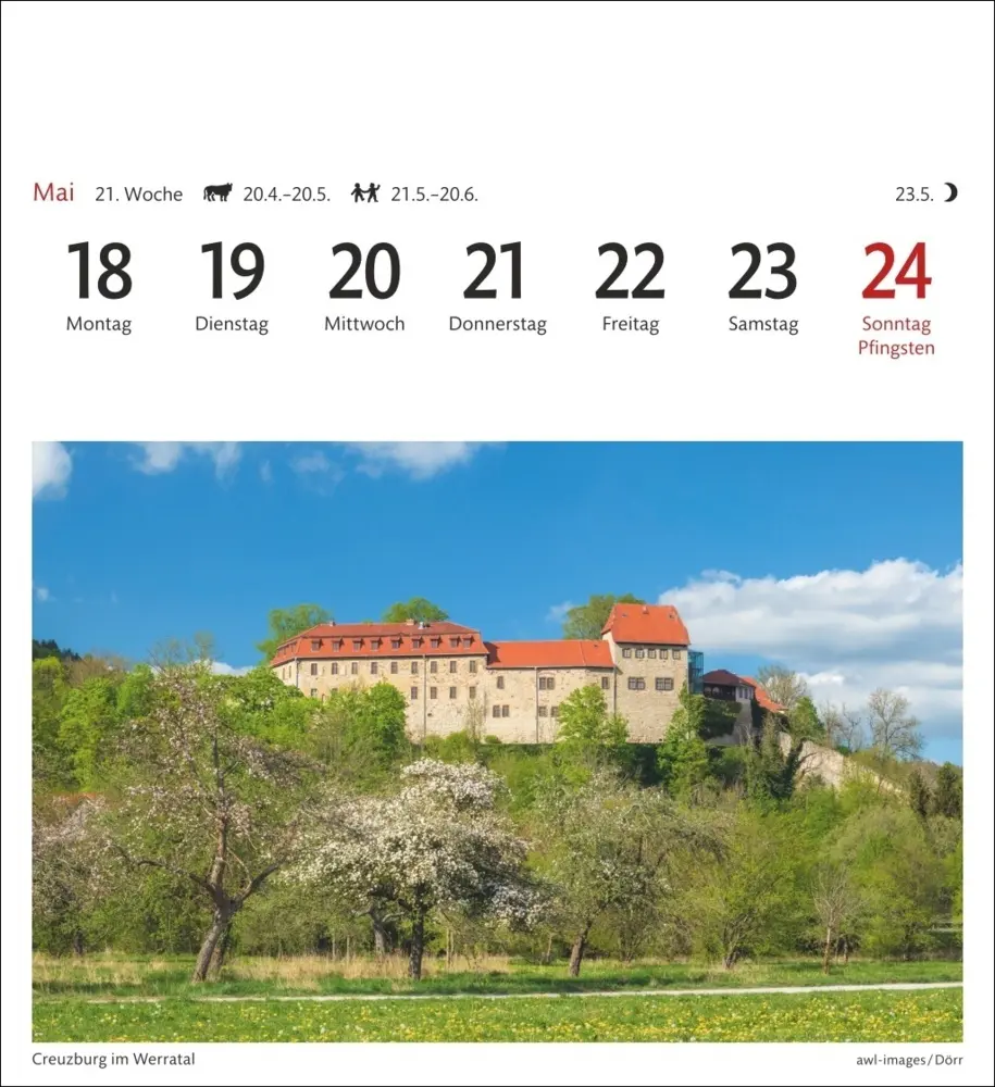 Bild: 9783840035579 | Deutschland Sehnsuchtskalender 2026 - Wochenkalender mit 53 Postkarten