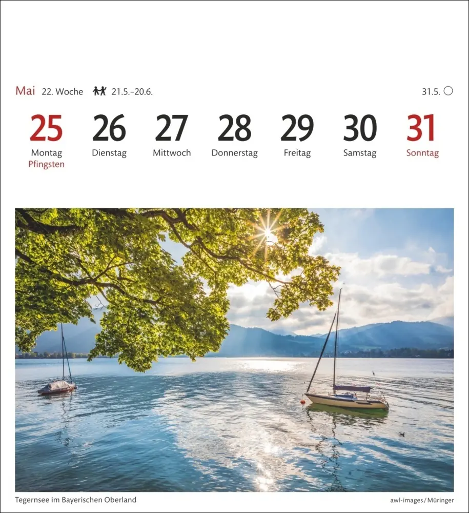 Bild: 9783840035579 | Deutschland Sehnsuchtskalender 2026 - Wochenkalender mit 53 Postkarten