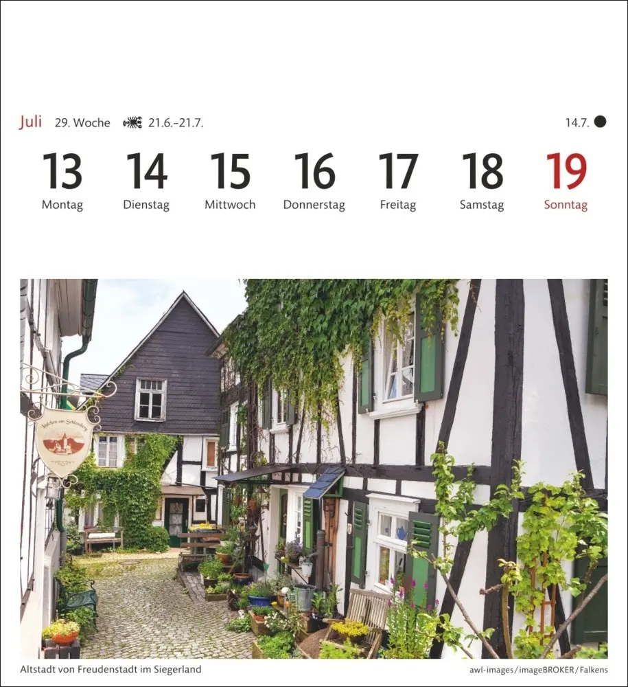 Bild: 9783840035579 | Deutschland Sehnsuchtskalender 2026 - Wochenkalender mit 53 Postkarten