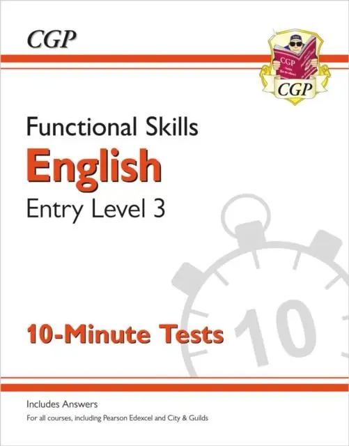 Cover: 9781789085679 | Functional Skills English Entry Level 3 - 10 Minute Tests | Cgp Books