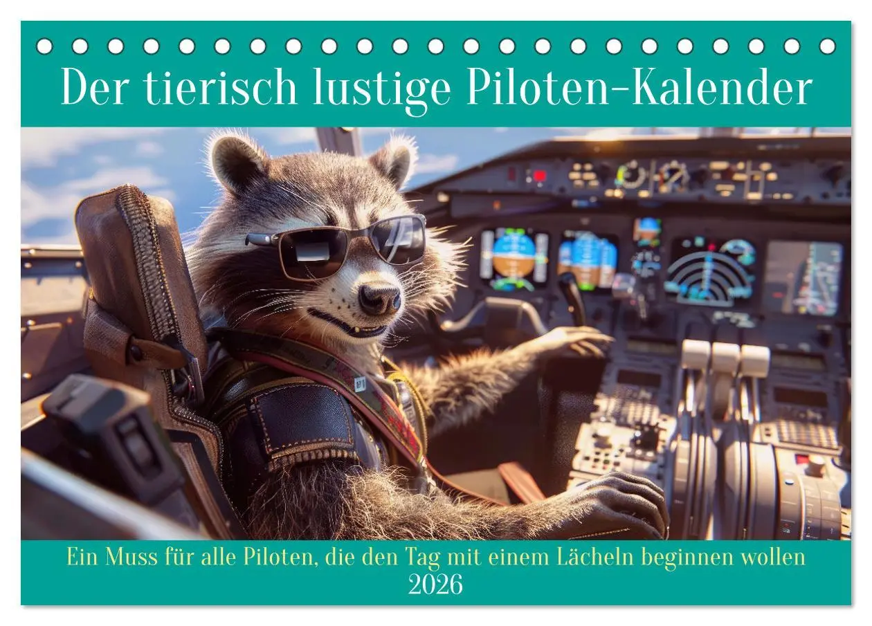 Cover: 9783457375679 | Der tierisch lustige Piloten-Kalender (Tischkalender 2026 DIN A5...