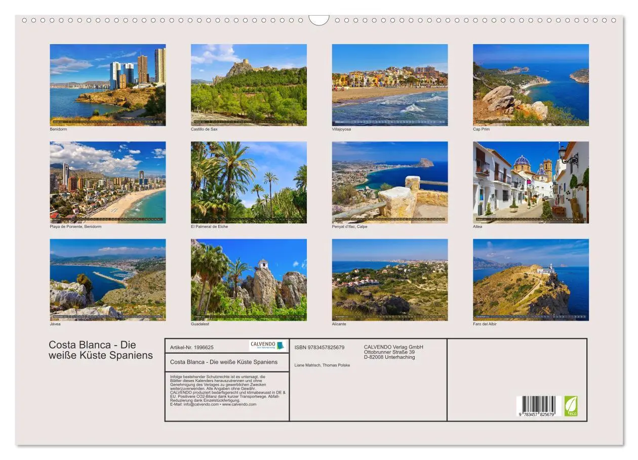 Bild: 9783457825679 | Costa Blanca - Die weiße Küste Spaniens (Wandkalender 2026 DIN A2...