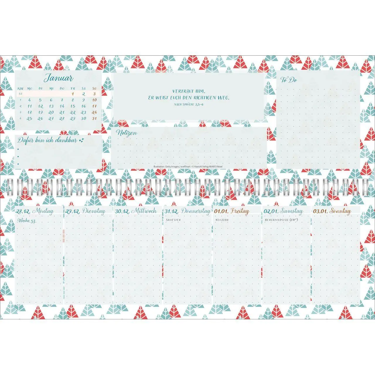 Bild: 9783754825679 | Meine fröhlich-bunte Segenswoche 2027 | Wochen-Tischkalender | 14 S.