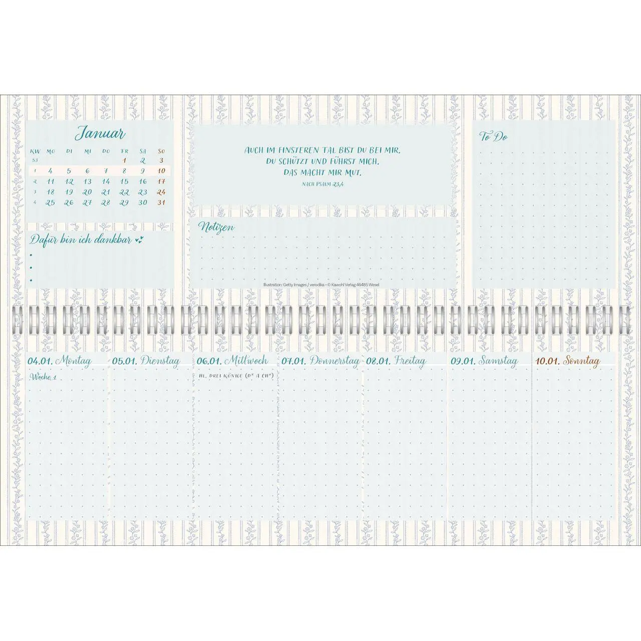 Bild: 9783754825679 | Meine fröhlich-bunte Segenswoche 2027 | Wochen-Tischkalender | 14 S.