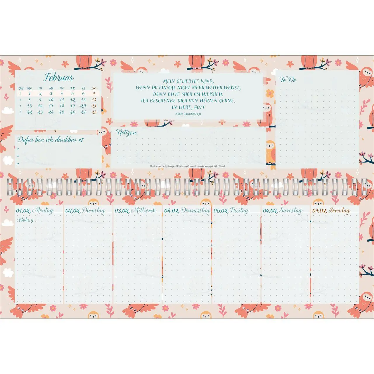 Bild: 9783754825679 | Meine fröhlich-bunte Segenswoche 2027 | Wochen-Tischkalender | 14 S.