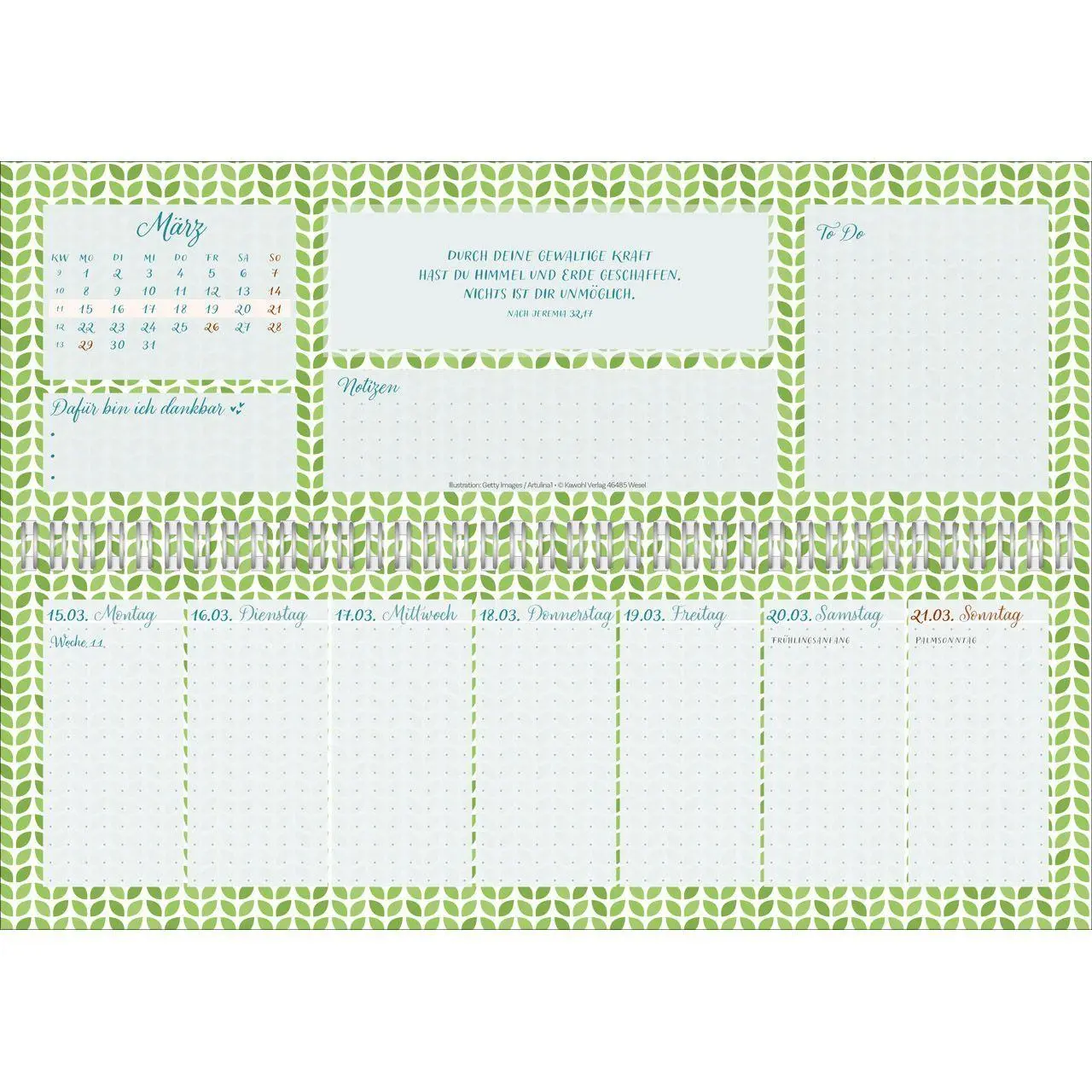 Bild: 9783754825679 | Meine fröhlich-bunte Segenswoche 2027 | Wochen-Tischkalender | 14 S.