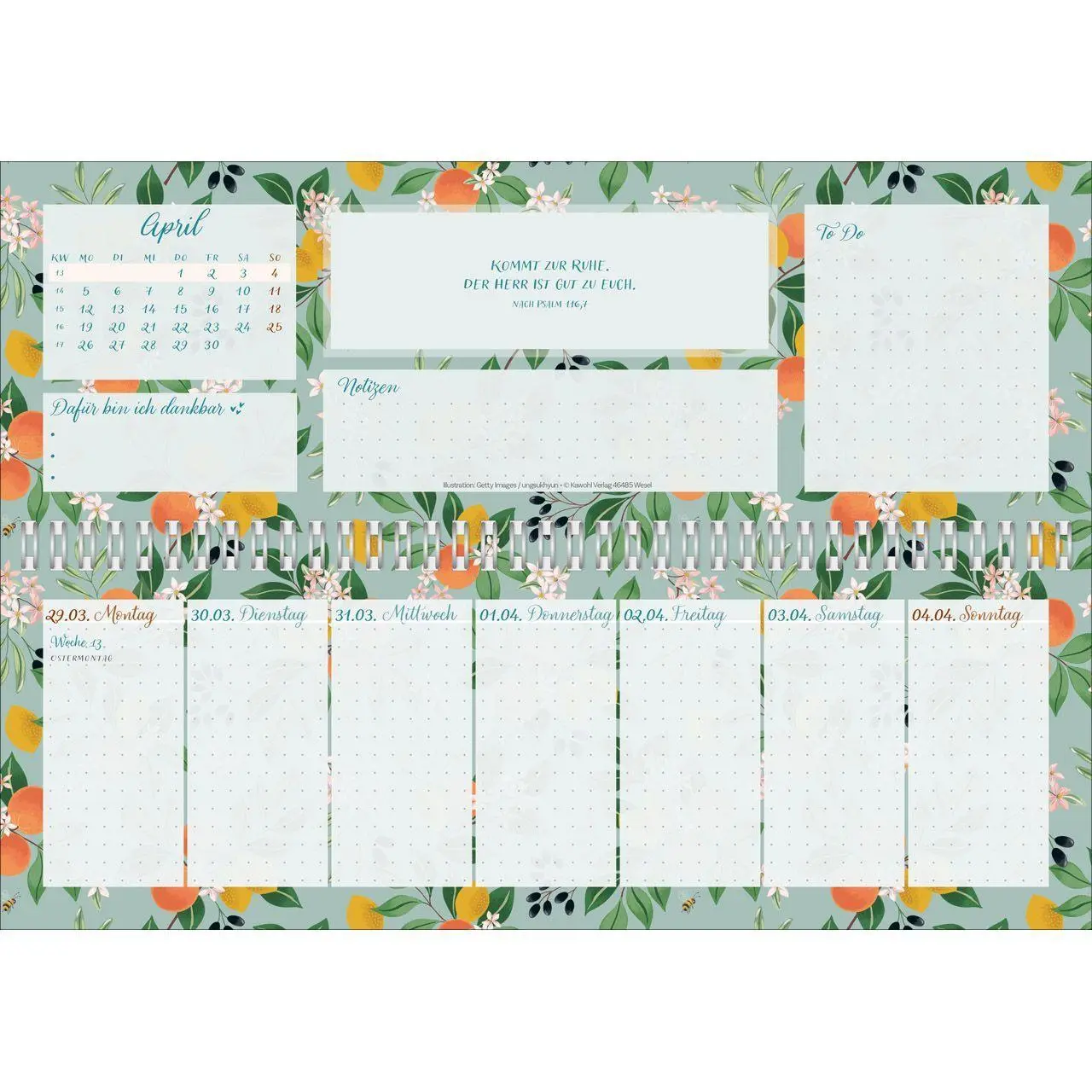 Bild: 9783754825679 | Meine fröhlich-bunte Segenswoche 2027 | Wochen-Tischkalender | 14 S.