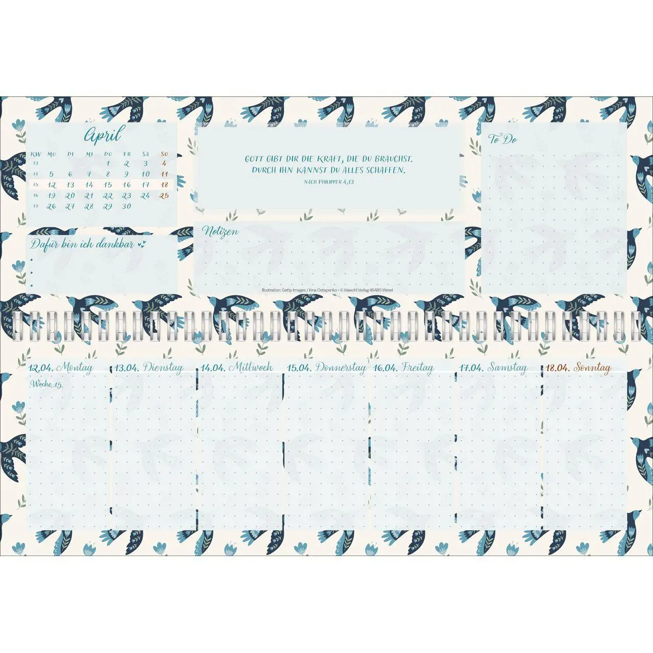 Bild: 9783754825679 | Meine fröhlich-bunte Segenswoche 2027 | Wochen-Tischkalender | 14 S.
