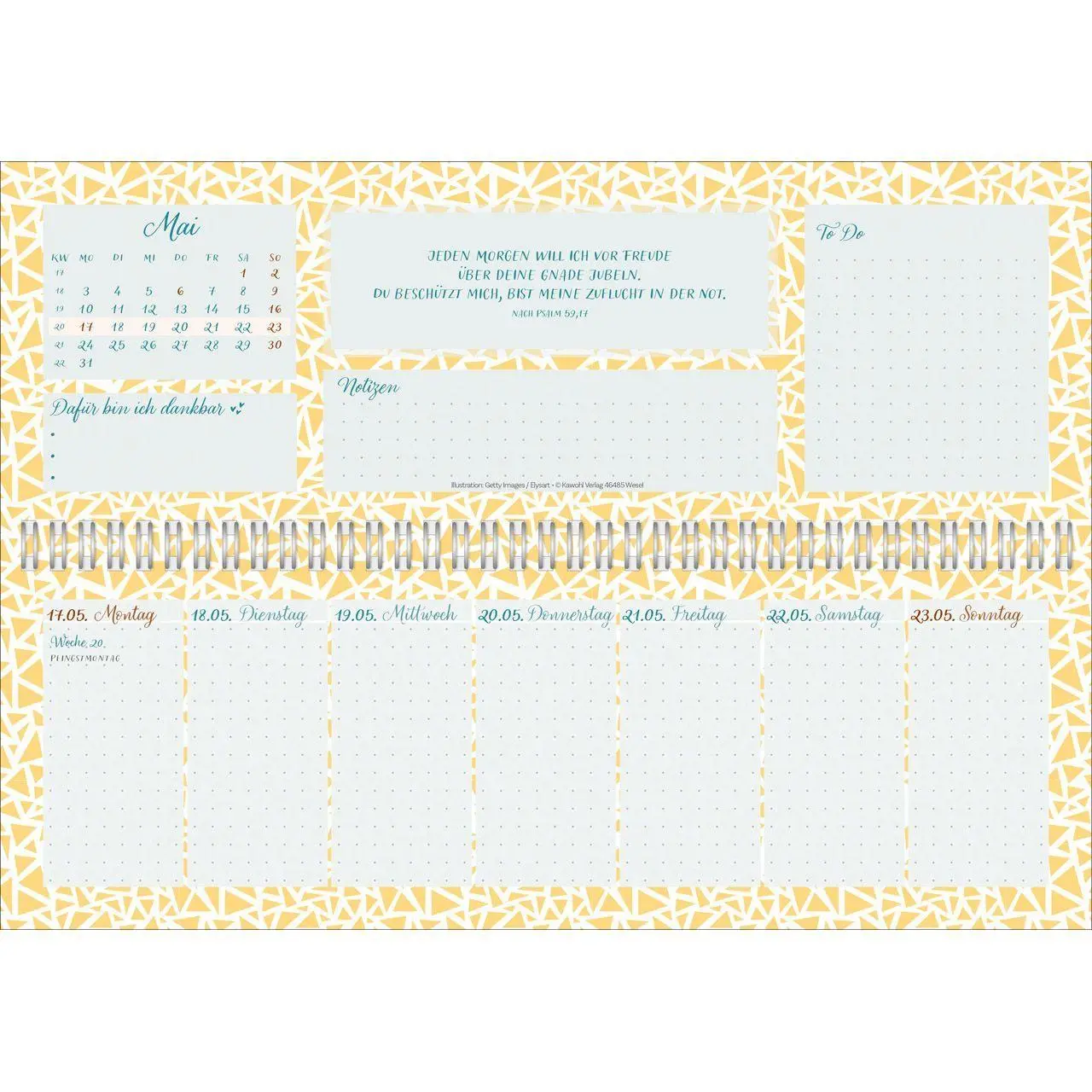 Bild: 9783754825679 | Meine fröhlich-bunte Segenswoche 2027 | Wochen-Tischkalender | 14 S.