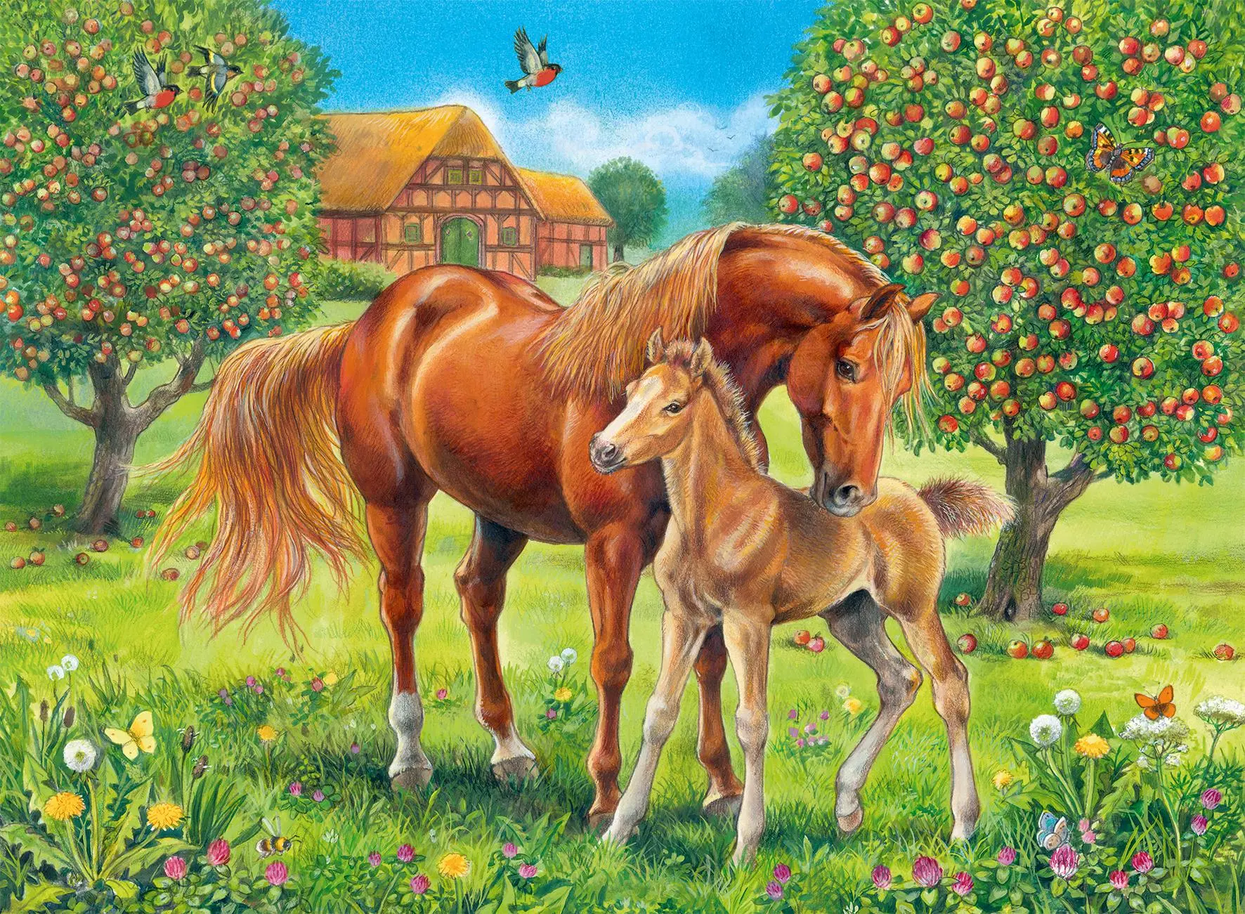 Bild: 4005556105779 | Pferdeglück auf Wiese Puzzle 100 Teile | Spiel | Kinderpuzzle | 10577