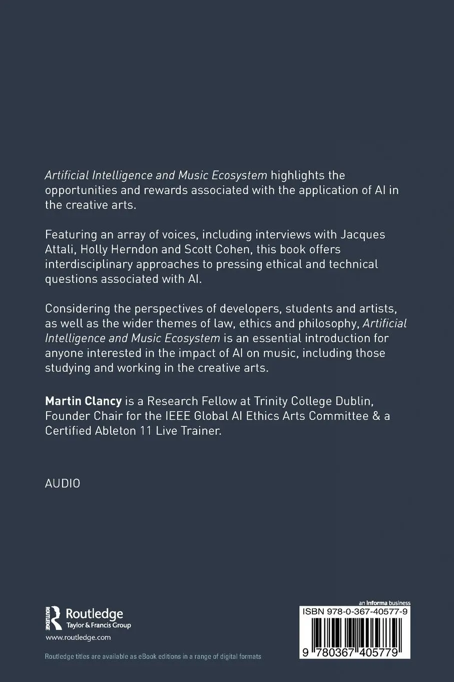 Rückseite: 9780367405779 | Artificial Intelligence and Music Ecosystem | Martin Clancy | Buch