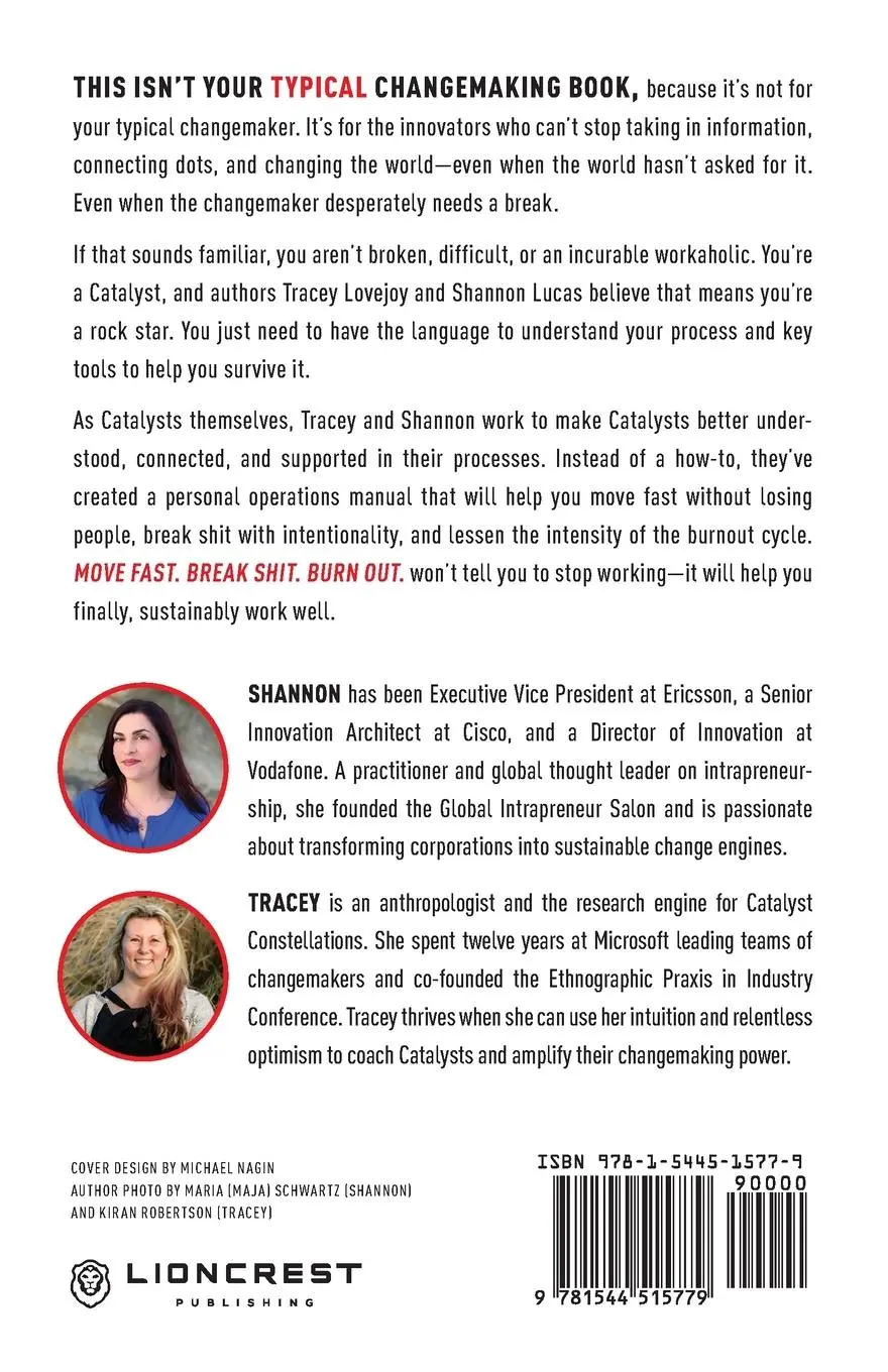 Rückseite: 9781544515779 | Move Fast. Break Shit. Burn Out. | Tracey Lovejoy (u. a.) | Buch