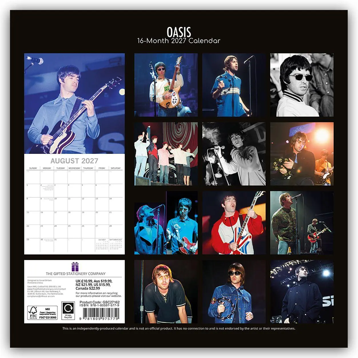 Rückseite: 9781805975779 | Oasis 2027 - 16-Monatskalender | The Gifted | Kalender | 28 S. | 2027