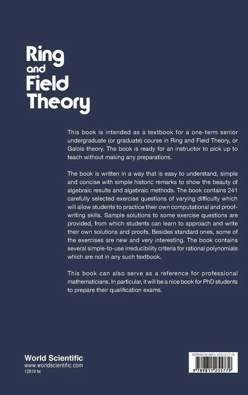 Rückseite: 9789811255779 | RING AND FIELD THEORY | Kaiming Zhao | Buch | Englisch | 2022