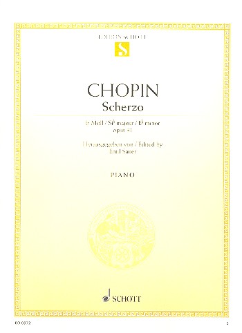 Cover: 9790001085779 | Scherzo b-Moll | op. 31. Klavier., Edition Schott Einzelausgabe | Buch
