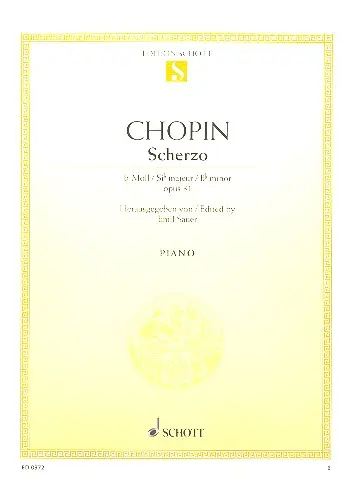 Cover: 9790001085779 | Scherzo 2 Bes Opus 31 | op. 31. Klavier., Edition Schott Einzelausgabe