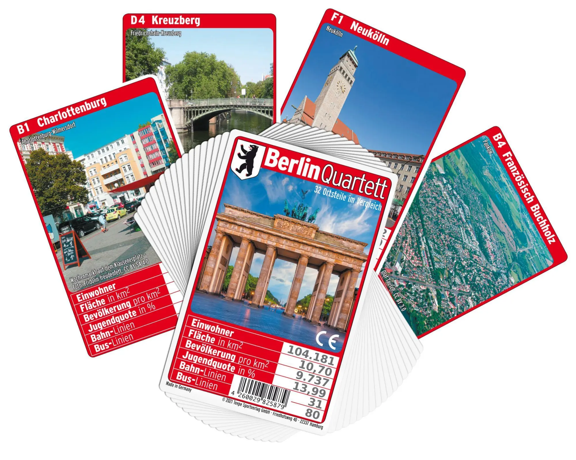 Cover: 4260029825879 | Berlin Quartett | 30 Minuten, 2-6 Spieler | Spiel | BERQUA | Deutsch