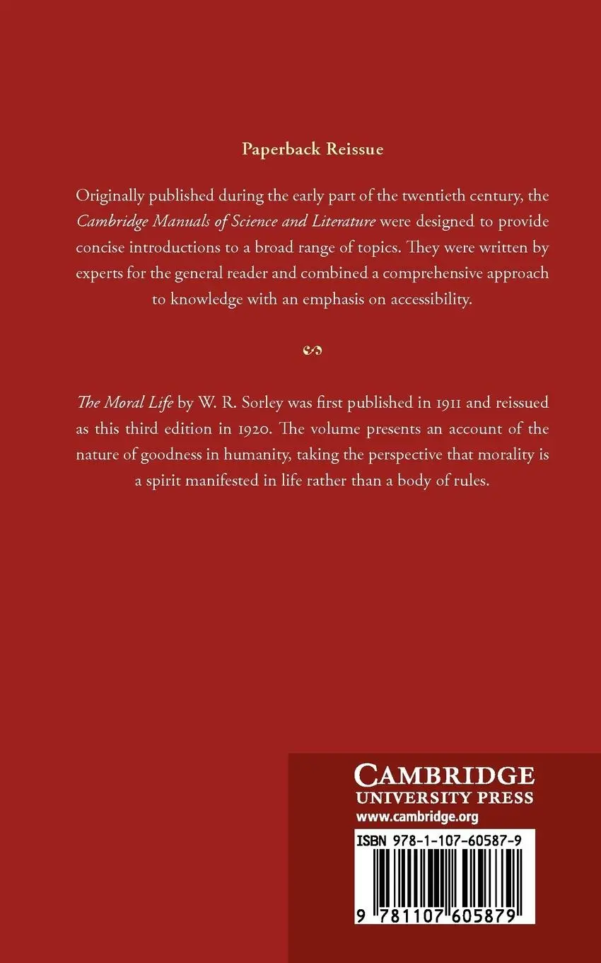 Rückseite: 9781107605879 | The Moral Life | And Moral Worth | W. R. Sorley | Taschenbuch | 2012