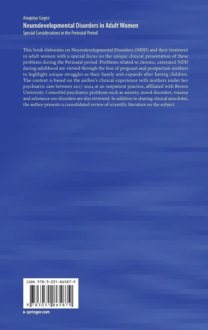 Rückseite: 9783031865879 | Neurodevelopmental Disorders in Adult Women | Anupriya Gogne | Buch