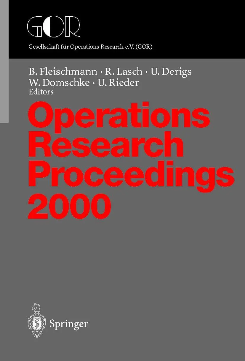 Cover: 9783540415879 | Operations Research Proceedings | B. Fleischmann (u. a.) | Taschenbuch