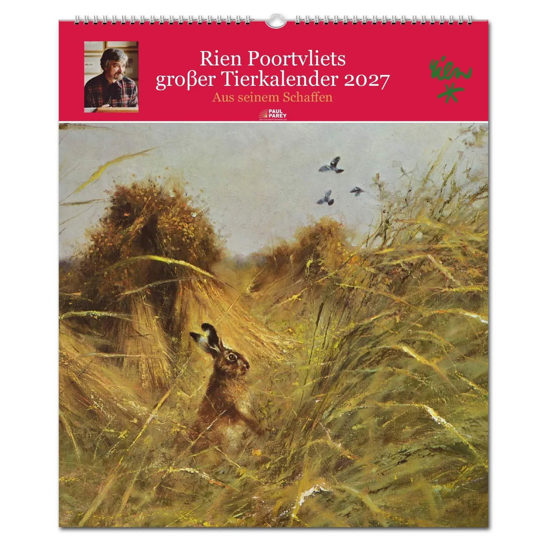 Cover: 9783897155879 | Rien Poortvliets großer Tierkalender 2027 | Paul Parey | Kalender