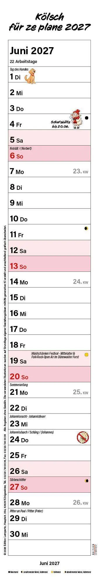 Bild: 9783960585879 | Kölsch für ze plane 2027 | Streifenplaner | Kalender | 14 S. | Deutsch