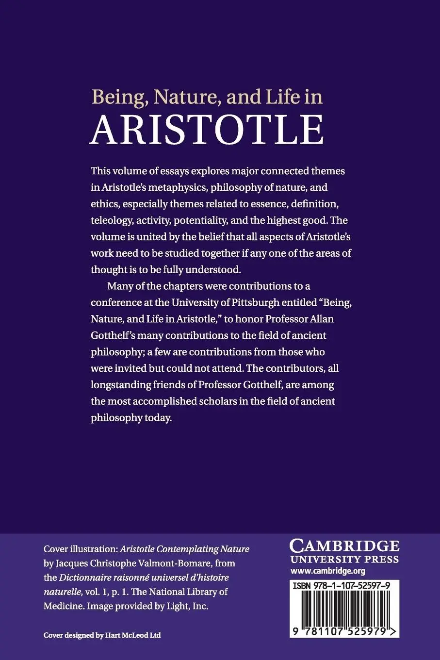 Rückseite: 9781107525979 | Being, Nature, and Life in Aristotle | James G. Lennox (u. a.) | Buch