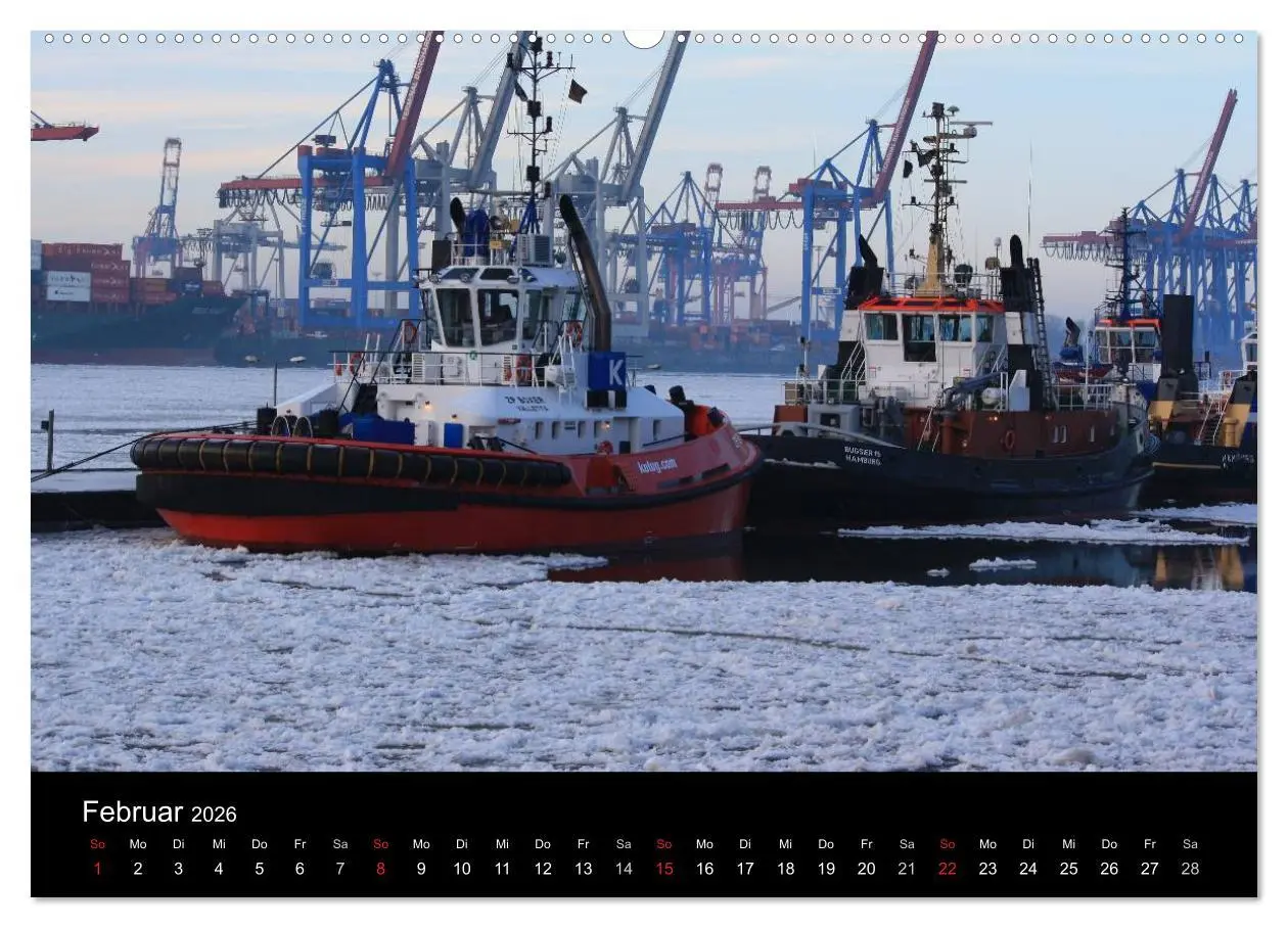 Bild: 9783516125979 | Schiffe auf der Elbe (hochwertiger Premium Wandkalender 2026 DIN A2...